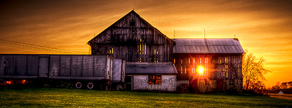 sunset barn